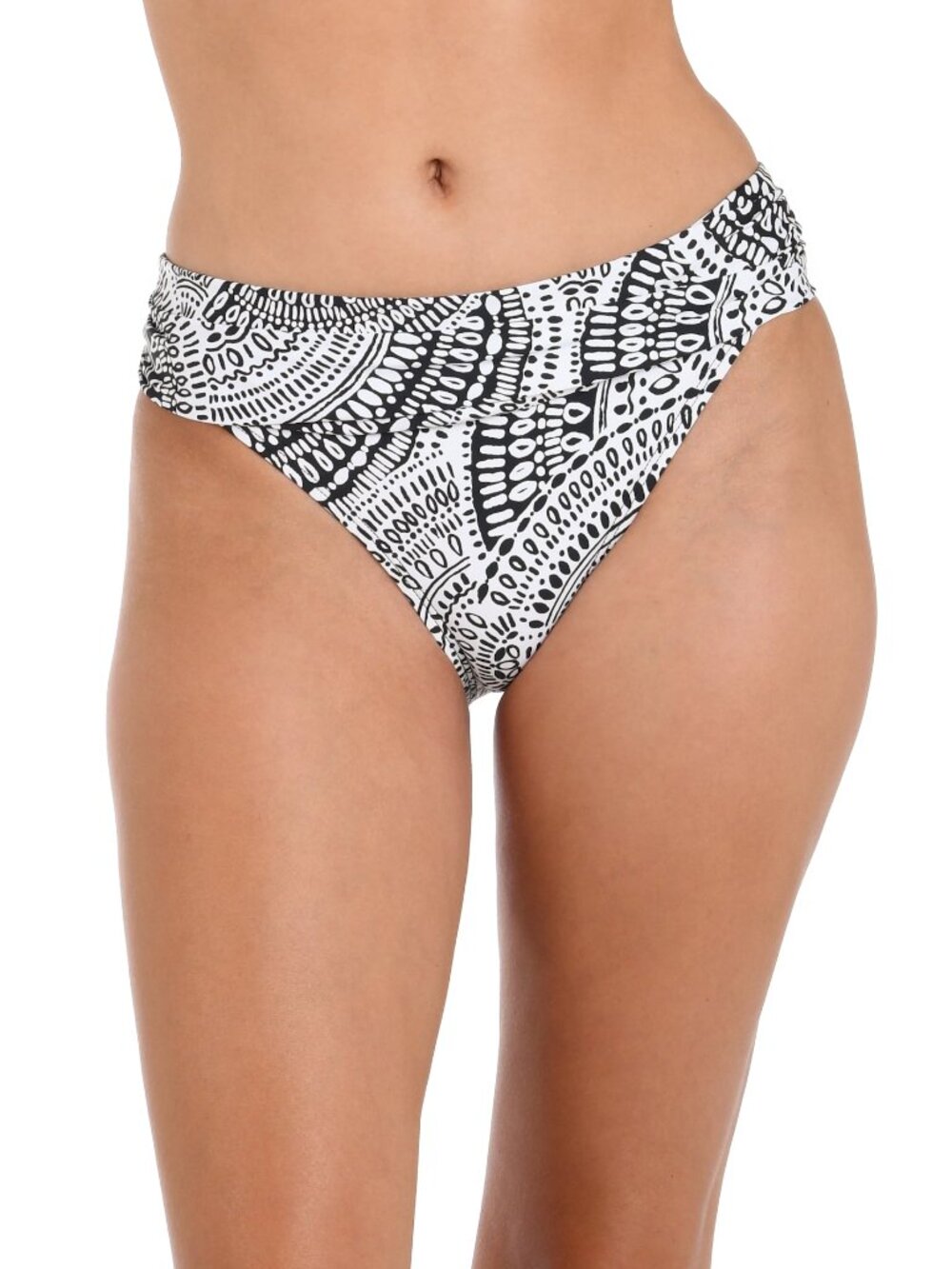 La Blanca dream💗catcher shirred band hipster swim bottoms - Size 12 -$73 NWT